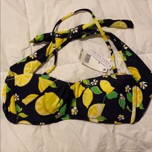 Trina Turk Lemon Bikini Bandeau Top